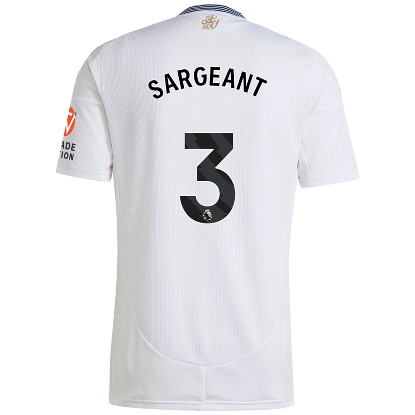 Niño Camiseta Meaghan Sargeant #3 Blanco 2ª Equipación 2024/25 La Camisa Argentina