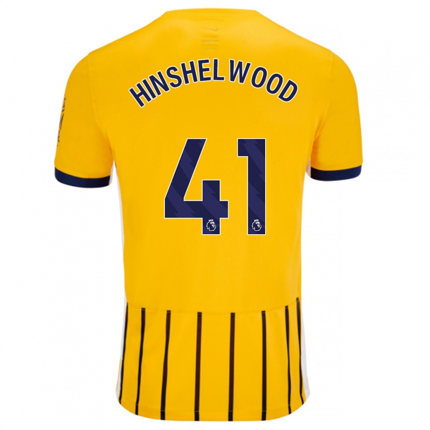 Niño Camiseta Jack Hinshelwood #41 Dorado Azul Rayas 2ª Equipación 2024/25 La Camisa Argentina