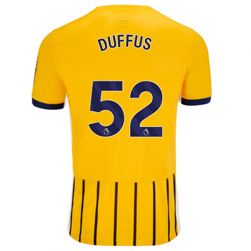 Niño Camiseta Josh Duffus #52 Dorado Azul Rayas 2ª Equipación 2024/25 La Camisa Argentina