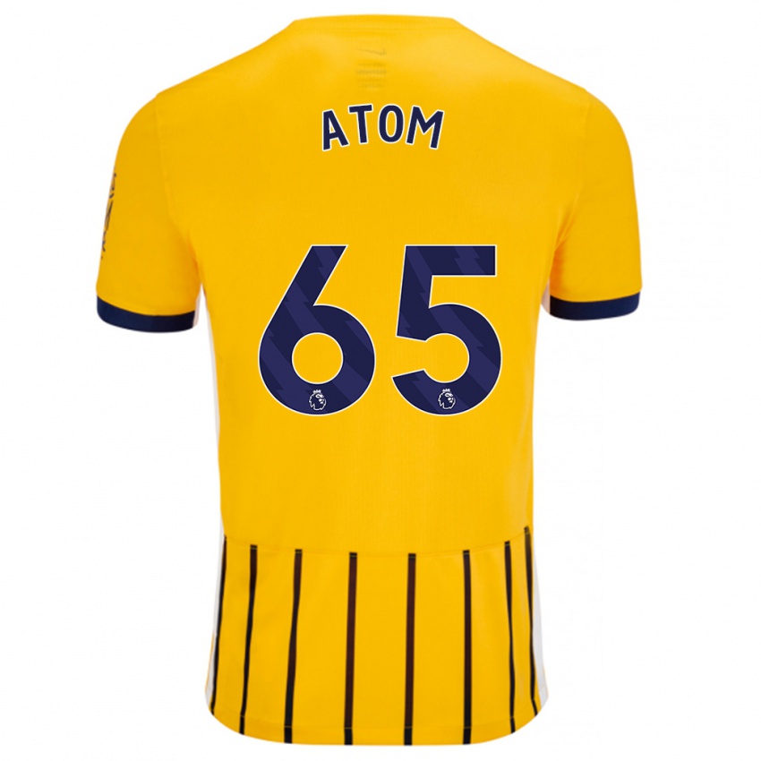 Niño Camiseta Noel Atom #65 Dorado Azul Rayas 2ª Equipación 2024/25 La Camisa Argentina