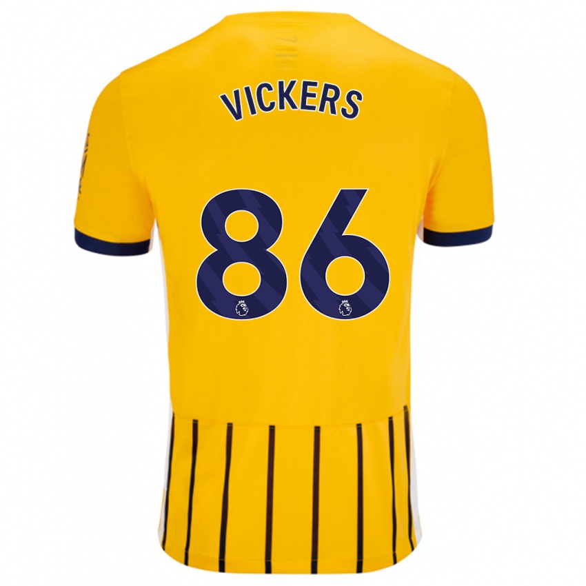 Niño Camiseta Jacob Vickers #86 Dorado Azul Rayas 2ª Equipación 2024/25 La Camisa Argentina