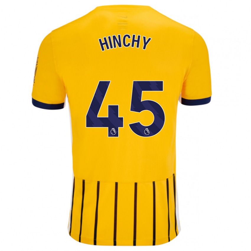 Niño Camiseta Jack Hinchy #45 Dorado Azul Rayas 2ª Equipación 2024/25 La Camisa Argentina