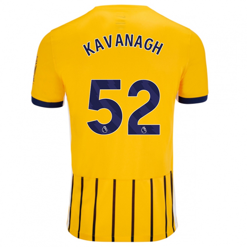 Niño Camiseta Leigh Kavanagh #52 Dorado Azul Rayas 2ª Equipación 2024/25 La Camisa Argentina