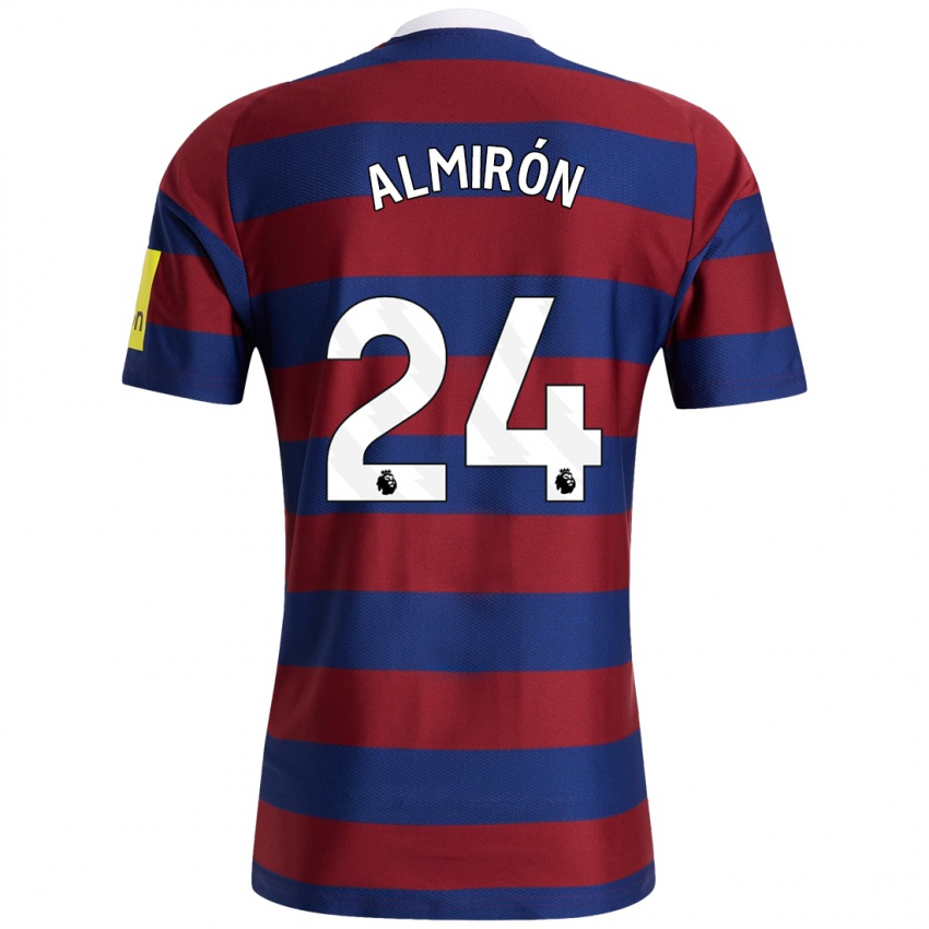 Niño Camiseta Miguel Almirón #24 Burdeos Azul Marino 2ª Equipación 2024/25 La Camisa Argentina