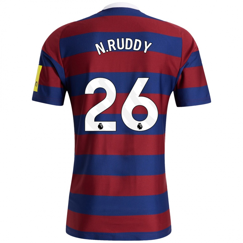 Niño Camiseta John Ruddy #26 Burdeos Azul Marino 2ª Equipación 2024/25 La Camisa Argentina