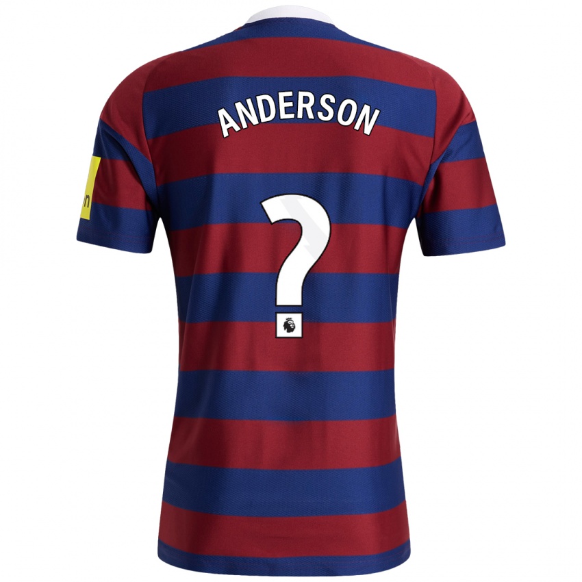 Niño Camiseta Will Anderson #0 Burdeos Azul Marino 2ª Equipación 2024/25 La Camisa Argentina