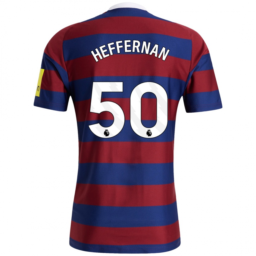 Niño Camiseta Cathal Heffernan #50 Burdeos Azul Marino 2ª Equipación 2024/25 La Camisa Argentina