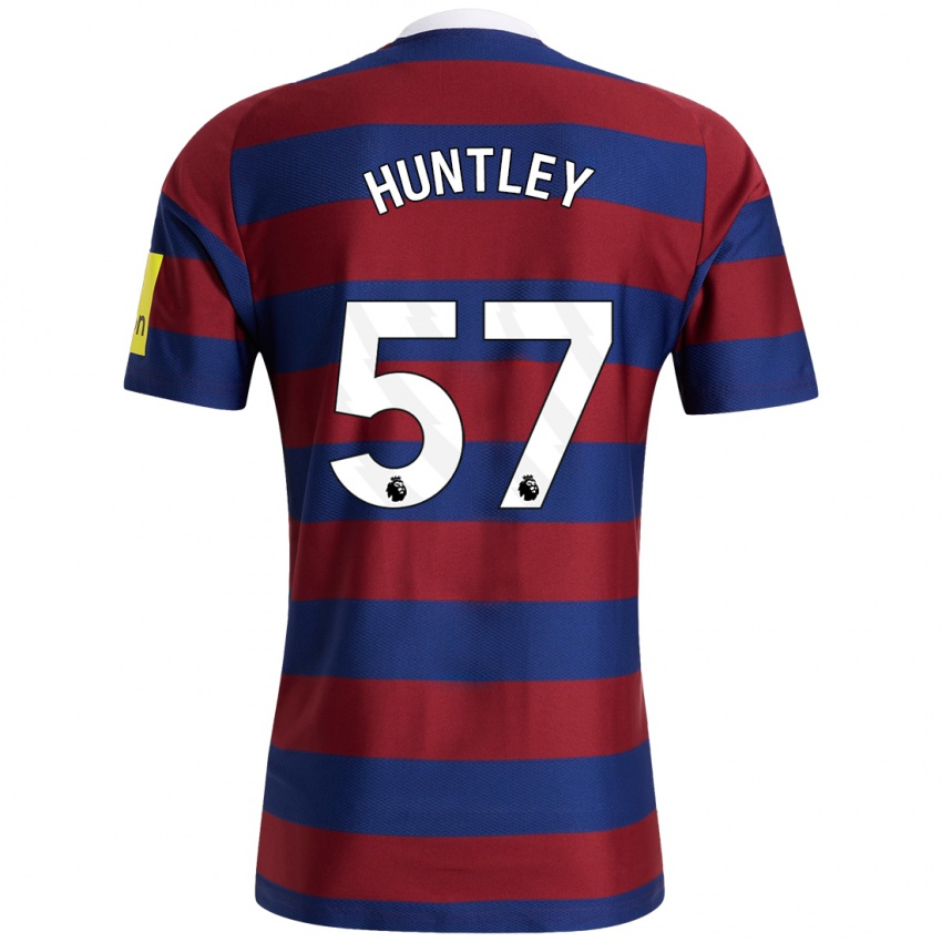 Niño Camiseta James Huntley #57 Burdeos Azul Marino 2ª Equipación 2024/25 La Camisa Argentina