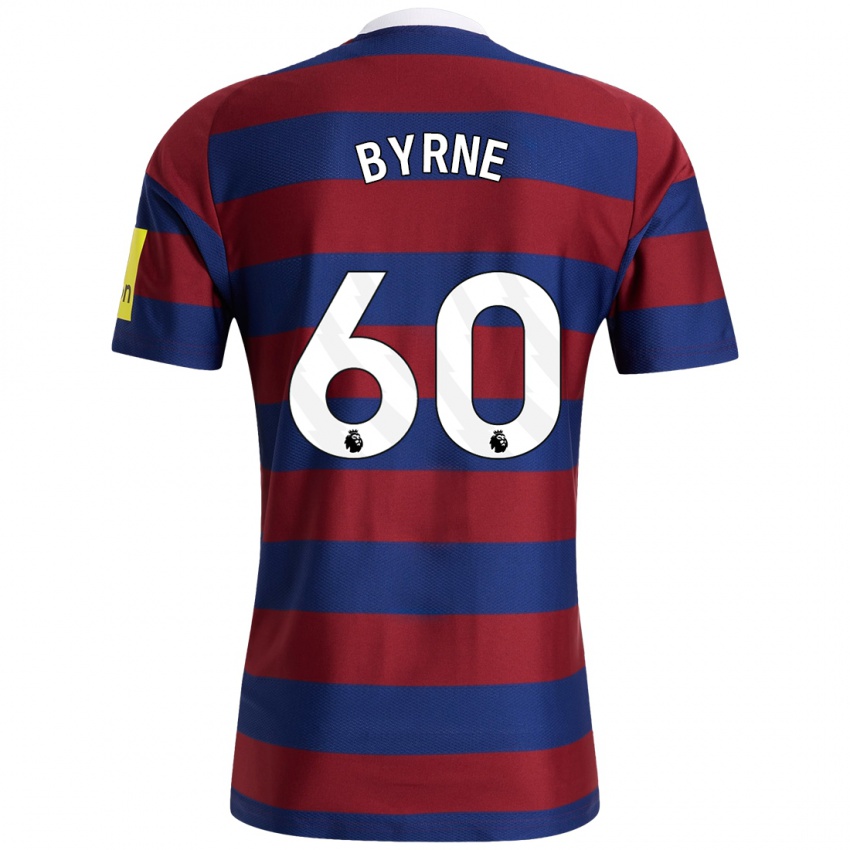 Niño Camiseta Reece Byrne #60 Burdeos Azul Marino 2ª Equipación 2024/25 La Camisa Argentina