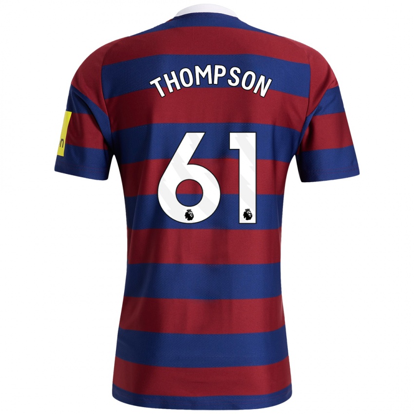 Niño Camiseta Max Thompson #61 Burdeos Azul Marino 2ª Equipación 2024/25 La Camisa Argentina