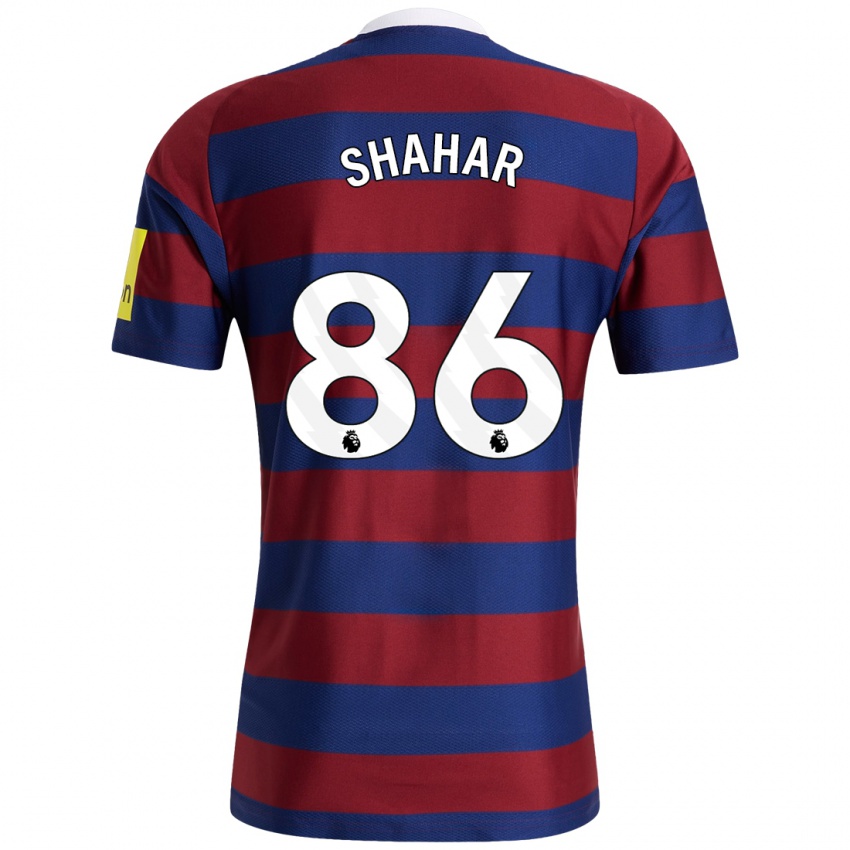 Niño Camiseta Leo Shahar #86 Burdeos Azul Marino 2ª Equipación 2024/25 La Camisa Argentina