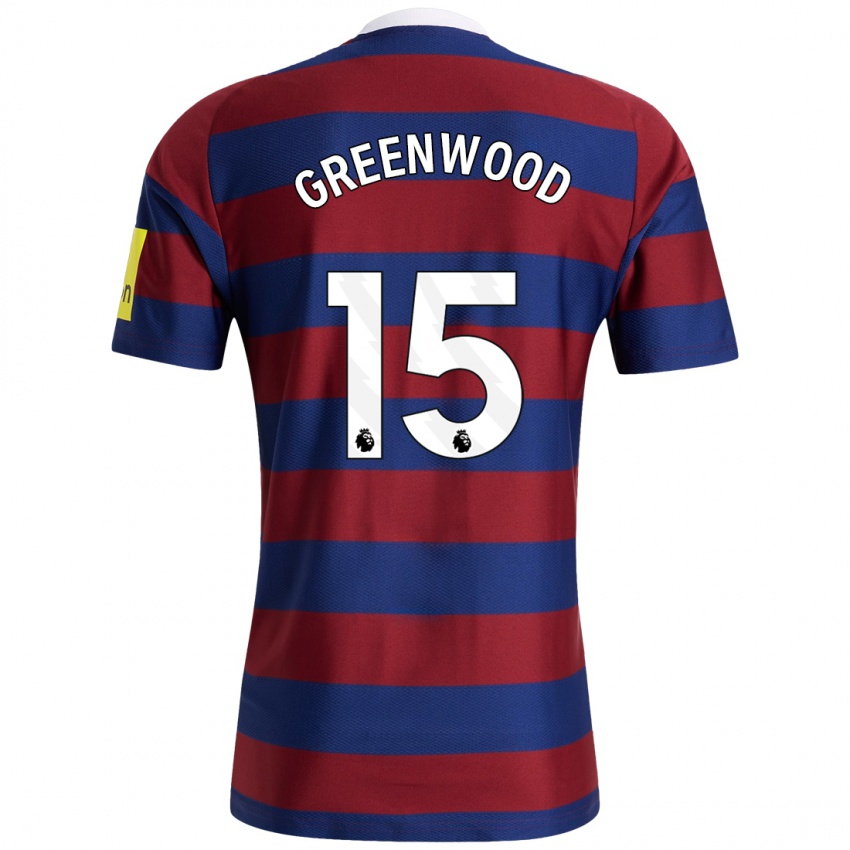 Niño Camiseta Hannah Greenwood #15 Burdeos Azul Marino 2ª Equipación 2024/25 La Camisa Argentina