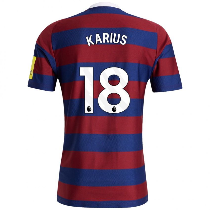 Niño Camiseta Loris Karius #18 Burdeos Azul Marino 2ª Equipación 2024/25 La Camisa Argentina