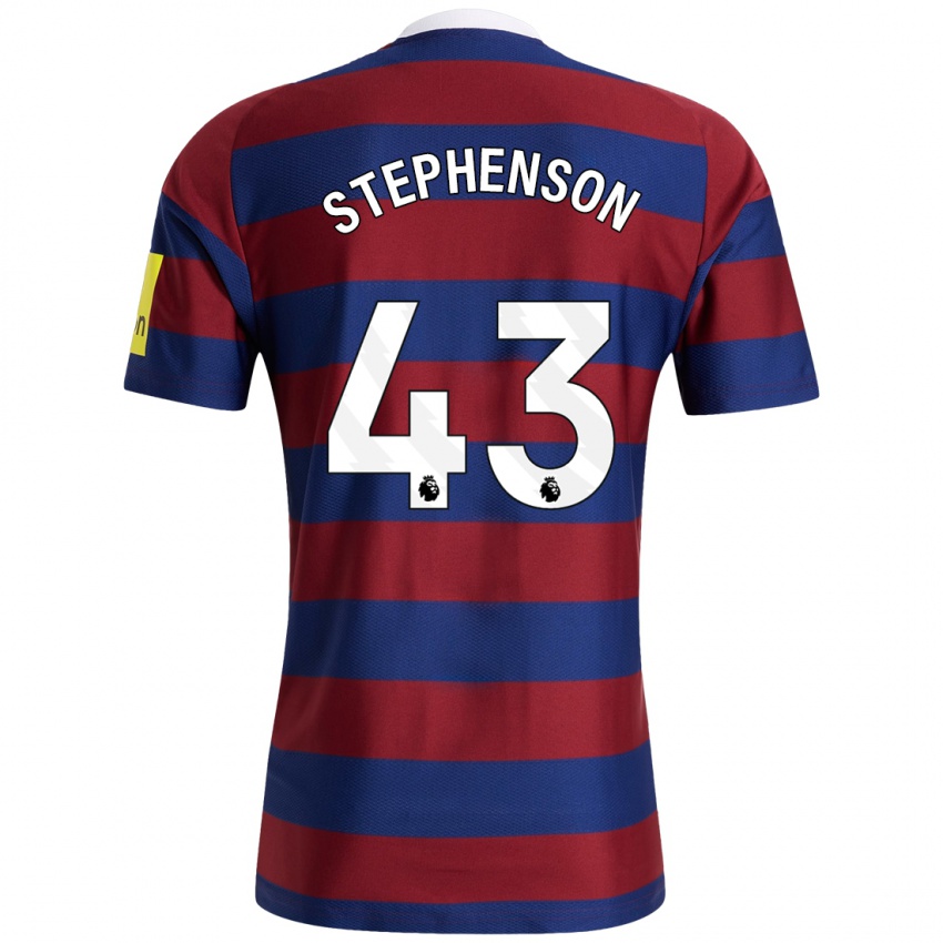 Niño Camiseta Dylan Stephenson #43 Burdeos Azul Marino 2ª Equipación 2024/25 La Camisa Argentina