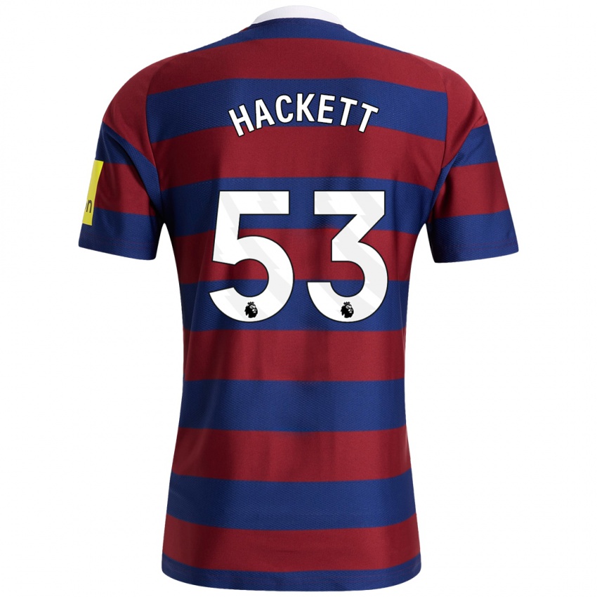 Niño Camiseta Jordan Hackett #53 Burdeos Azul Marino 2ª Equipación 2024/25 La Camisa Argentina