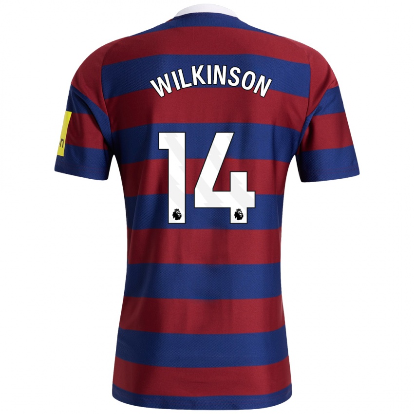 Niño Camiseta Sharna Wilkinson #14 Burdeos Azul Marino 2ª Equipación 2024/25 La Camisa Argentina