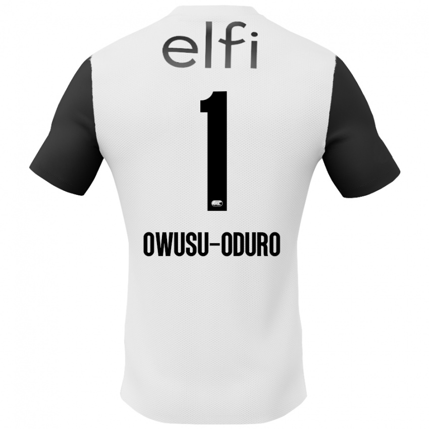 Niño Camiseta Rome Jayden Owusu-Oduro #1 Blanco Negro 2ª Equipación 2024/25 La Camisa Argentina