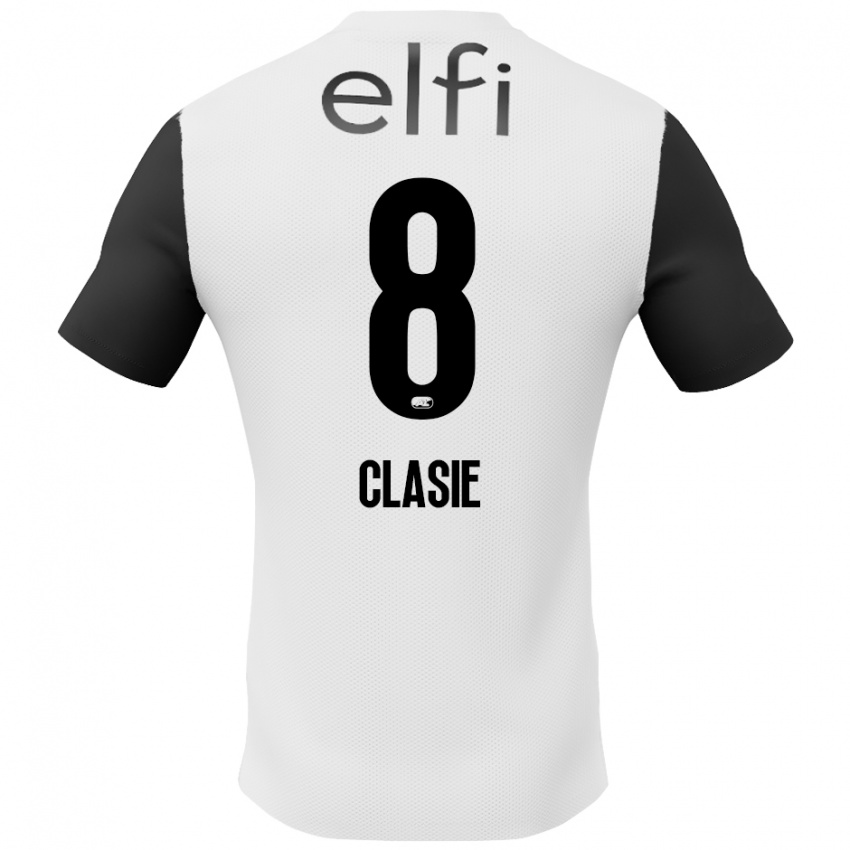 Niño Camiseta Jordy Clasie #8 Blanco Negro 2ª Equipación 2024/25 La Camisa Argentina