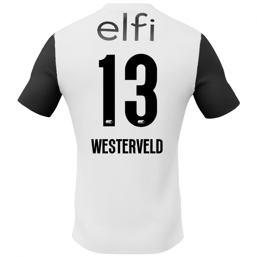 Niño Camiseta Sem Westerveld #13 Blanco Negro 2ª Equipación 2024/25 La Camisa Argentina