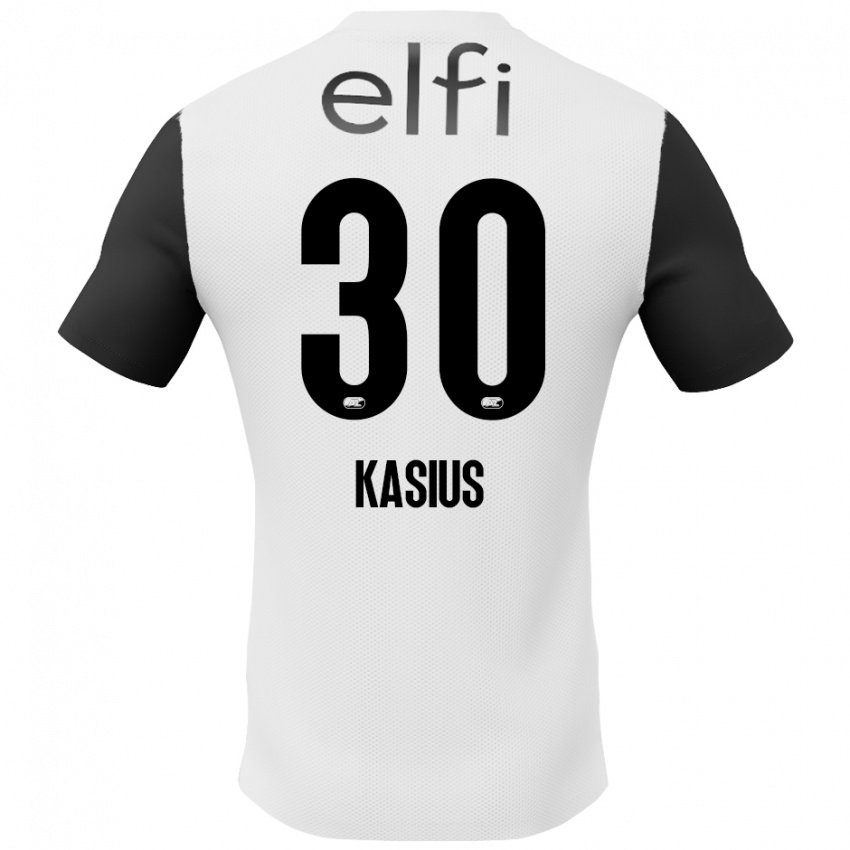 Niño Camiseta Denso Kasius #30 Blanco Negro 2ª Equipación 2024/25 La Camisa Argentina