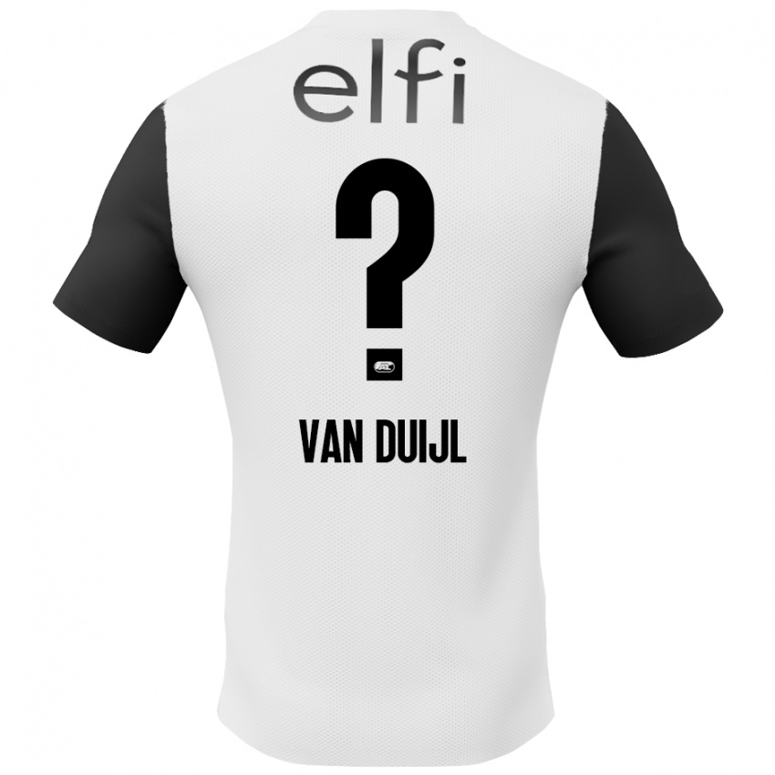 Niño Camiseta Billy Van Duijl #0 Blanco Negro 2ª Equipación 2024/25 La Camisa Argentina