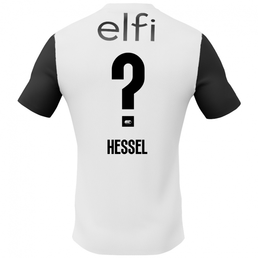 Niño Camiseta Hessel De Wit #0 Blanco Negro 2ª Equipación 2024/25 La Camisa Argentina