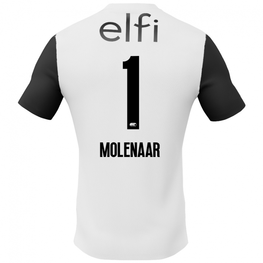 Niño Camiseta Finn Molenaar #1 Blanco Negro 2ª Equipación 2024/25 La Camisa Argentina