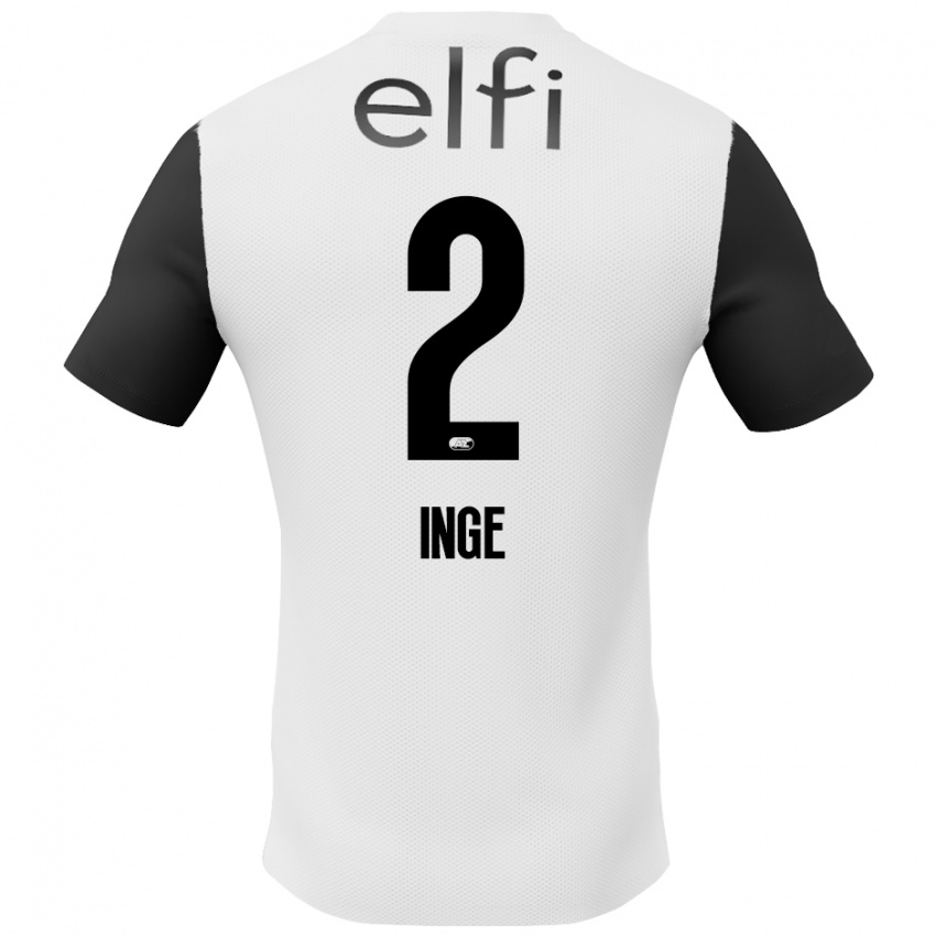 Niño Camiseta Kiani Inge #2 Blanco Negro 2ª Equipación 2024/25 La Camisa Argentina