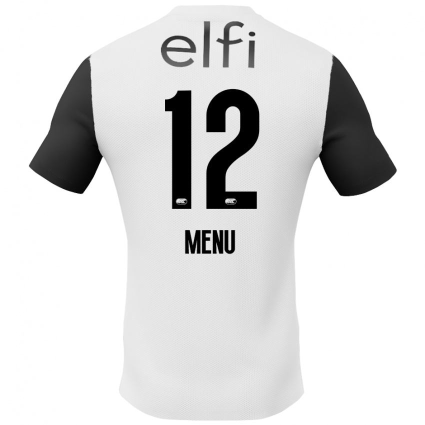 Niño Camiseta Mathijs Menu #12 Blanco Negro 2ª Equipación 2024/25 La Camisa Argentina