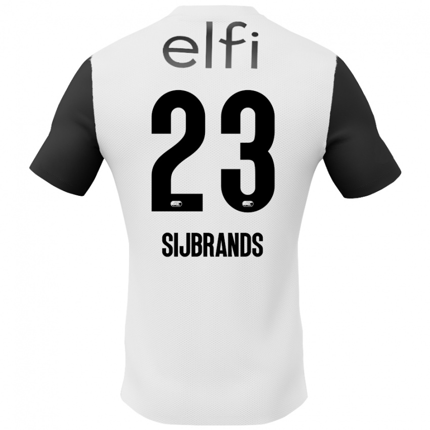 Niño Camiseta Julian Sijbrands #23 Blanco Negro 2ª Equipación 2024/25 La Camisa Argentina