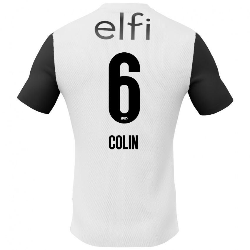 Niño Camiseta Isa Colin #6 Blanco Negro 2ª Equipación 2024/25 La Camisa Argentina