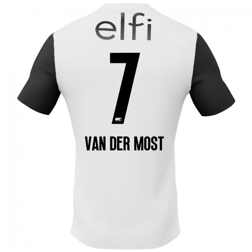 Niño Camiseta Veerle Van Der Most #7 Blanco Negro 2ª Equipación 2024/25 La Camisa Argentina