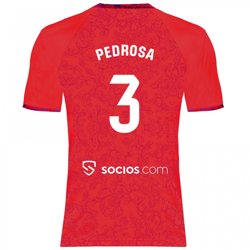 Niño Camiseta Adrià Pedrosa #3 Rojo 2ª Equipación 2024/25 La Camisa Argentina