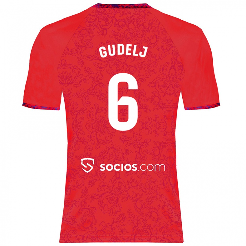 Niño Camiseta Nemanja Gudelj #6 Rojo 2ª Equipación 2024/25 La Camisa Argentina