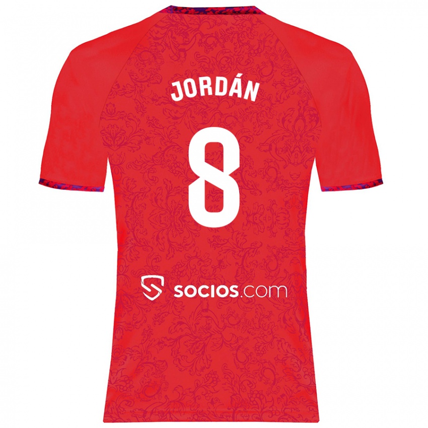 Niño Camiseta Joan Jordán #8 Rojo 2ª Equipación 2024/25 La Camisa Argentina