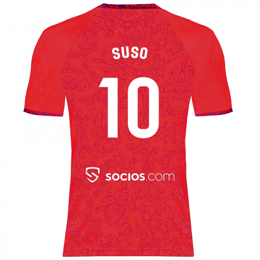 Niño Camiseta Suso #10 Rojo 2ª Equipación 2024/25 La Camisa Argentina