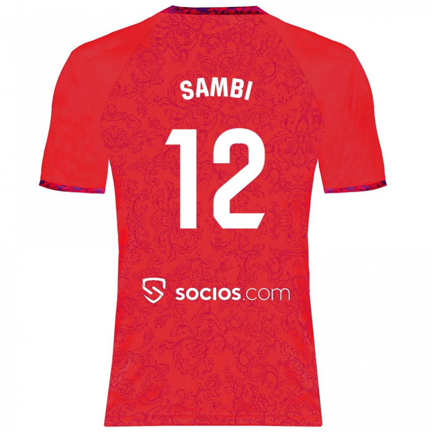 Niño Camiseta Albert Sambi Lokonga #12 Rojo 2ª Equipación 2024/25 La Camisa Argentina