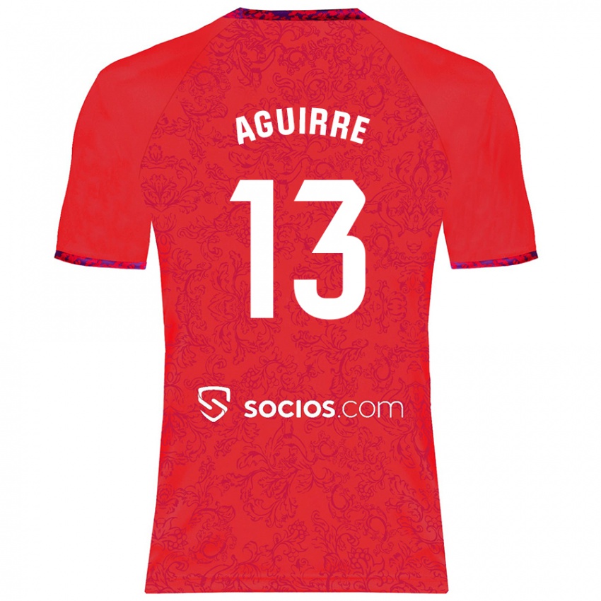 Niño Camiseta Yolanda Aguirre #13 Rojo 2ª Equipación 2024/25 La Camisa Argentina