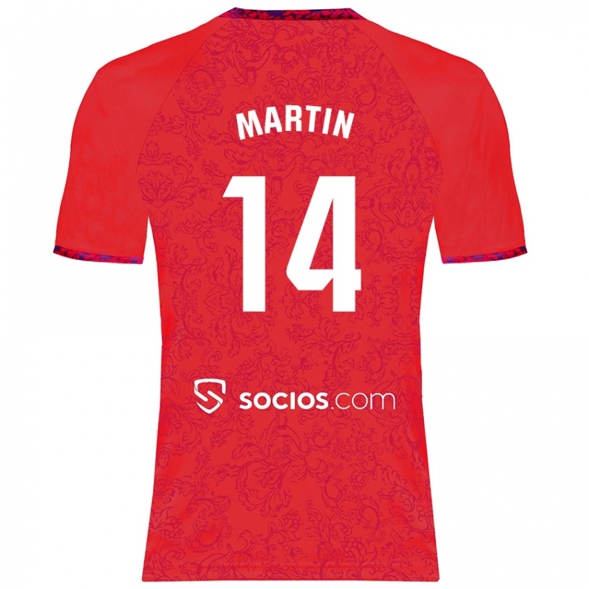 Niño Camiseta Nazareth Martín #14 Rojo 2ª Equipación 2024/25 La Camisa Argentina