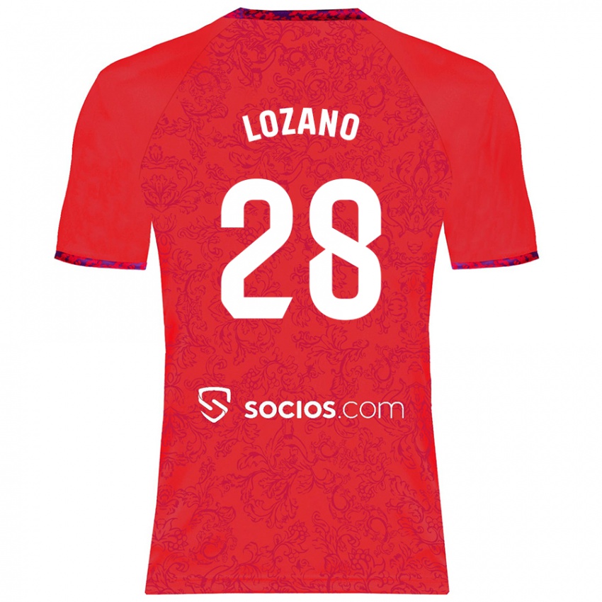 Niño Camiseta Elena Lozano #28 Rojo 2ª Equipación 2024/25 La Camisa Argentina