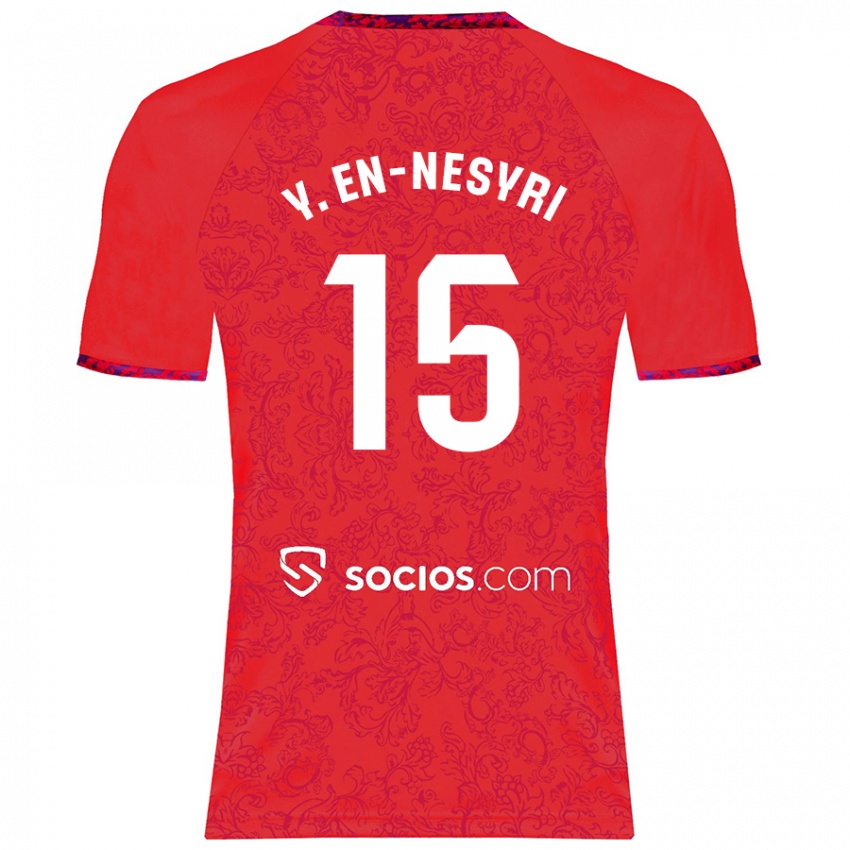 Niño Camiseta Youssef En-Nesyri #15 Rojo 2ª Equipación 2024/25 La Camisa Argentina