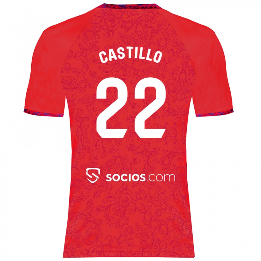 Niño Camiseta José Castillo #22 Rojo 2ª Equipación 2024/25 La Camisa Argentina