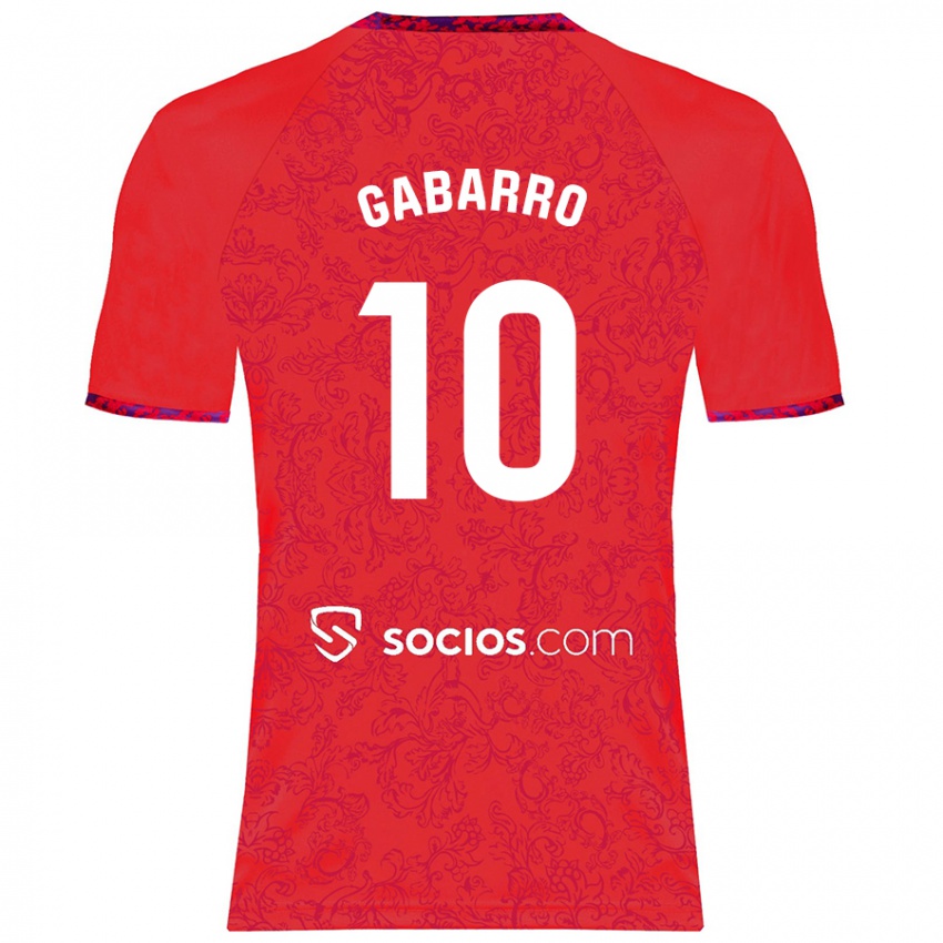 Niño Camiseta María Inmaculada Gabarro Romero #10 Rojo 2ª Equipación 2024/25 La Camisa Argentina