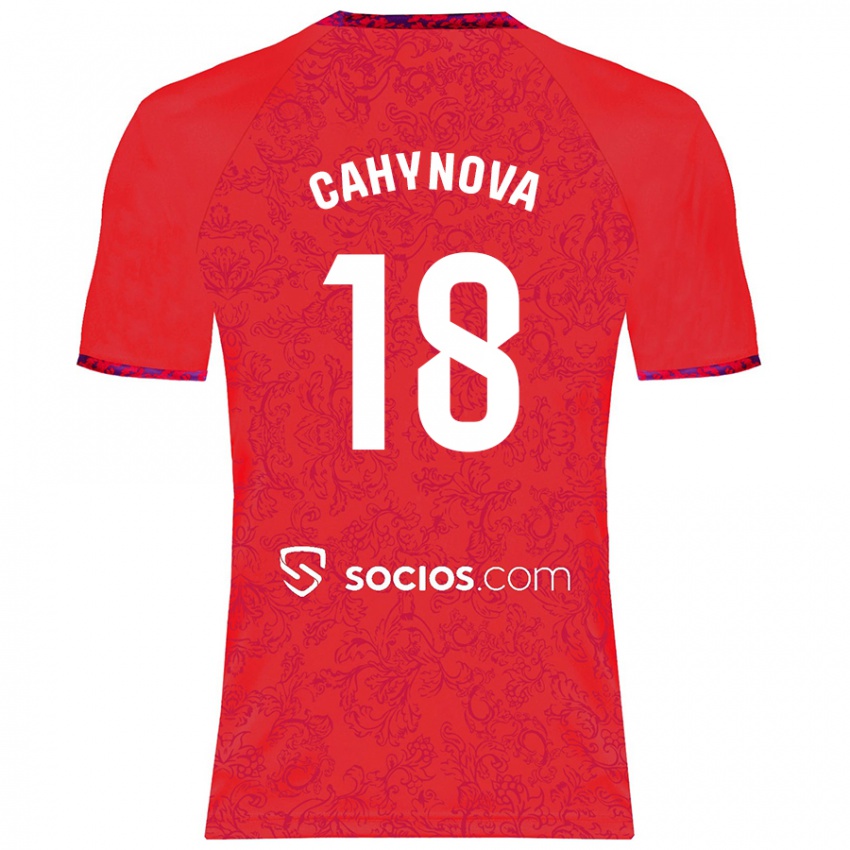 Niño Camiseta Klara Cahynova #18 Rojo 2ª Equipación 2024/25 La Camisa Argentina