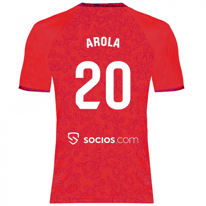 Niño Camiseta Arola Aparicio Gili #20 Rojo 2ª Equipación 2024/25 La Camisa Argentina