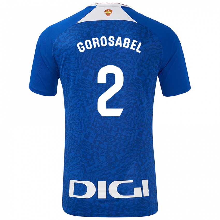 Niño Camiseta Andoni Gorosabel #2 Azul Real 2ª Equipación 2024/25 La Camisa Argentina