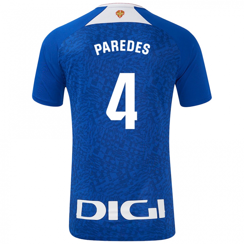 Niño Camiseta Aitor Paredes #4 Azul Real 2ª Equipación 2024/25 La Camisa Argentina