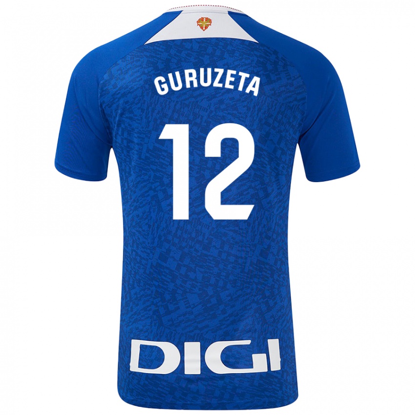 Niño Camiseta Gorka Guruzeta #12 Azul Real 2ª Equipación 2024/25 La Camisa Argentina