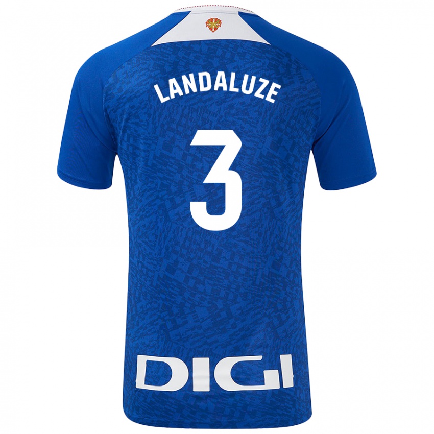 Niño Camiseta Naia Landaluze Marquínez #3 Azul Real 2ª Equipación 2024/25 La Camisa Argentina