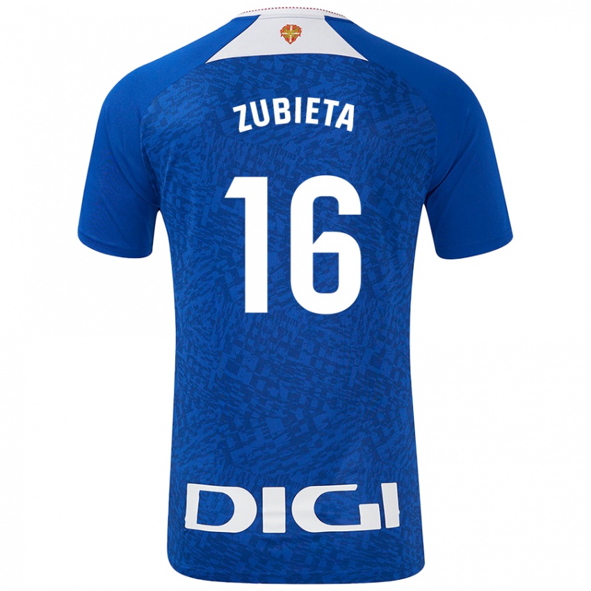 Niño Camiseta Maite Zubieta Arambarri #16 Azul Real 2ª Equipación 2024/25 La Camisa Argentina